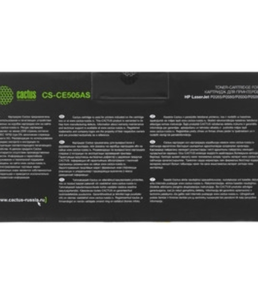 Картридж лазерный Cactus CS-CE505AS черный (2300 стр.) для HP LJ P2055/P2035
