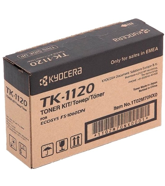 Картридж лазерный Kyocera TK-1120 (1T02M70NX0/1T02M70NXV/1T02M70NX1) черный для FS-1060DN/1025MFP/1125MFP 3000 стр.