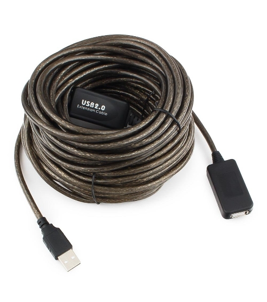 Кабель-удлинитель USB2.0 активный Cablexpert UAE-01-15M, AM/AF, 15м