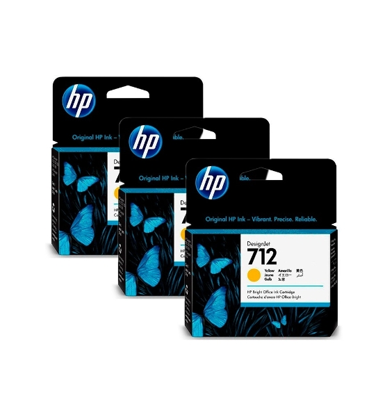 Картридж струйный HP 712 3ED79A желтый x3упак. (29мл) для HP DJ Т230/630