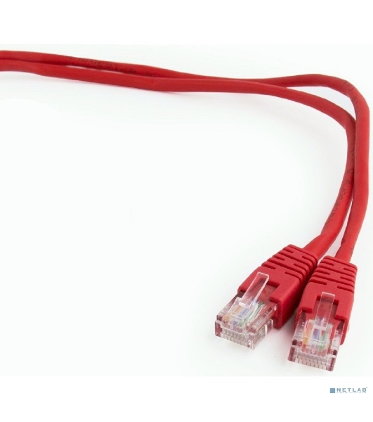 Патч-корд UTP Cablexpert cat.5e, 0.25м, литой, многожильный, красный