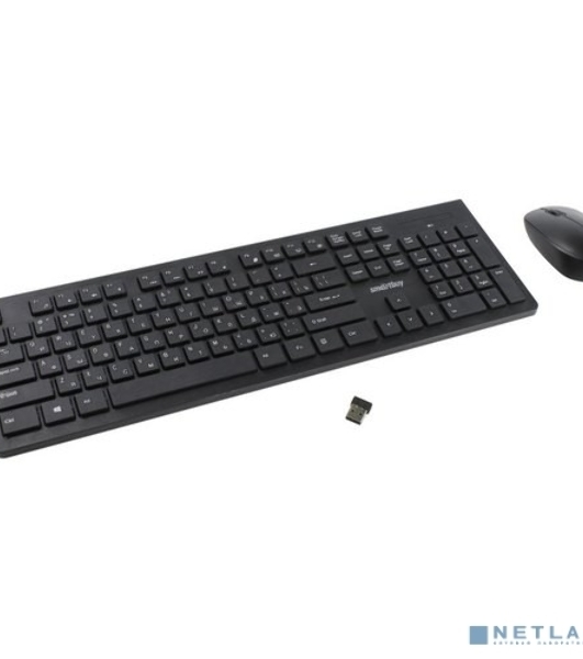 Комплект клавиатура+мышь Smartbuy 206368AG беспроводной, USB, 1600 DPI, чёрный