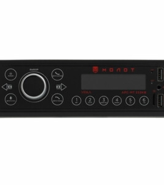 Автомагнитола Ural Молот АРС-МТ 333К, 1 DIN, Bluetooth, USB Type-A, AUX