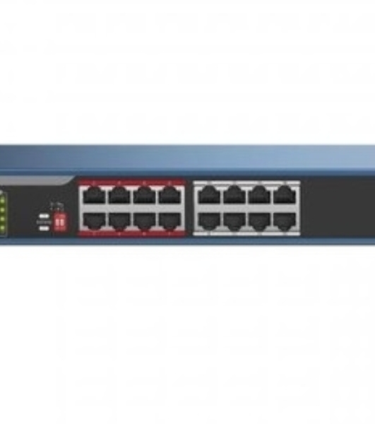Коммутатор Hikvision DS-3E0318P-E/M(C), 16×100 Мбит/с PoE + 1×1 Гбит/с RJ45 + 1×1 Гбит/с Combo (RJ45/SFP), неуправляемый