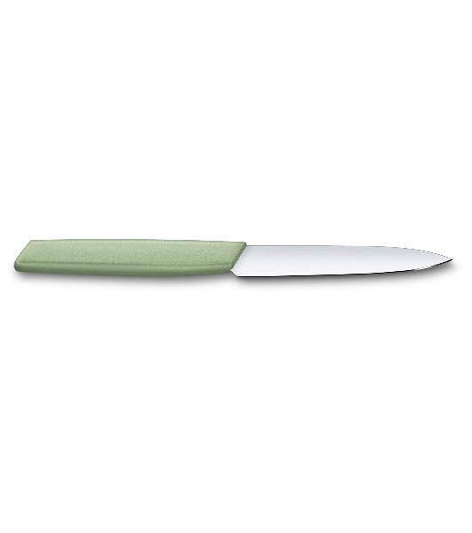 Нож кухонный Victorinox Swiss Modern (6.9006.1042) стальной разделочный лезв.100мм прямая заточка зеленый
