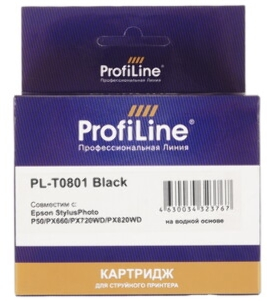 Картридж струйный ProfiLine PL-08014 для принтеров Epson StylusPhoto P50/PX660/PX720WD/PX820WD Black водн