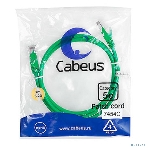 Шнур комм. Cabeus, кат. 5е, неэкр., U/UTP, RJ45/RJ45, PVC, AWG24, 1м, зелёный, фото 1