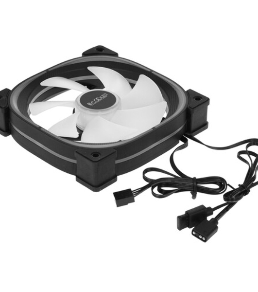 Вентилятор для корпуса PCCooler EF120 ARGb черный, 120 мм, 1500 об/мин, 25.7 дБ, 4 pin