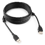 Кабель Gembird/Cablexpert USB 2.0, AM/AF, 4.5м, экран, 2феррит.кольца, черный, пакет, фото3