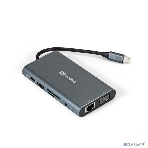 USB-концентратор ExeGate EX293985RUS DUB-31C/MAX (кабель-адаптер USB Type-C --> 3xUSB3.0 + Card Reader + PD 100W + HDMI 4K@30Hz + VGA + Audio + Lan RJ45 10/100/1000Mb, Plug&Play, серый), фото10