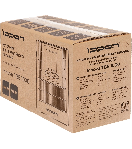 Источник бесперебойного питания Ippon Innova TbE 1000 900Вт 1000ВА черный