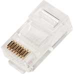 Коннектор Lanmaster TWT-PL45-8P8C/JR100, UTP кат.5E RJ45 прозрачный (упак.:100шт), фото4