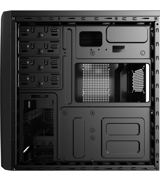 Компьютерный корпус Aerocool/Formula CS-1101 черный без БП ATX 2x120мм 1x140мм 2xUSB 2.0 1xUSB 3.0 audio
