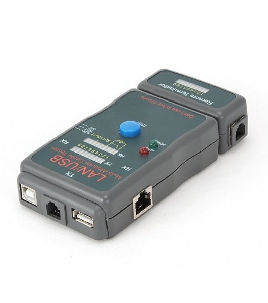 Тестер LAN Cablexpert NCT-2, 100/1000 Base-TX, для UTP, STP, RJ-11, USB-кабеля