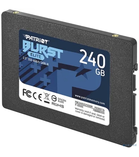 Накопитель SSD Patriot Burst Elite, 240Gb, SATA, 2.5', R/W 450/320