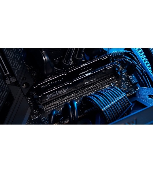 Оперативная память Kingston Fury Beast, DDR5, 32Gb (2x16Gb), 6400MHz, CL32, DIMM, с радиатором, черный