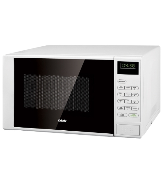 Микроволновая печь BBK 20MWS-728S/W белый/черный, 20 л, 700 Вт, переключатели - сенсор