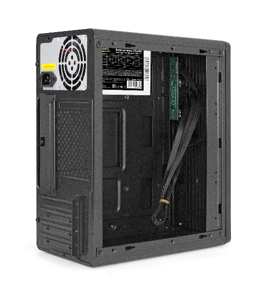 Корпус ExeGate BAA-503-AAA450, Mini-Tower, чёрный, 1 x 80/90 мм, БП 450 Вт