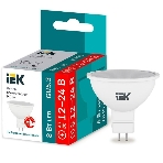 Лампа светодиодная IEK LLE-MR16-08-12-24-40-GU5 MR16 софит 8Вт 12-24В 4000К GU5.3 (низковольтная), фото 1