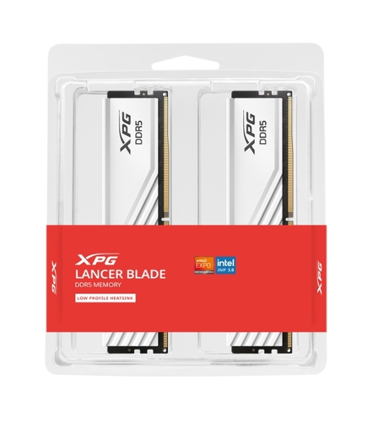 Оперативная память XPG Lancer Blade, DDR5, 32GB (2x16GB), 5600MHz, CL46, DIMM, с радиаторами, белый