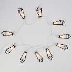 Гирлянда светодиодная Neon-night 'Кристаллы' черные 10 LED, 1,5 м, прозрачный ПВХ, теплый белый свет свечения, 2 х АА (батарейки не в комплекте), фото6
