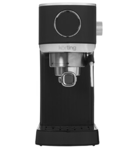 Кофеварка рожковая Korting KCM 1002 EN черный, молотый, 1.2 л, 1350 Вт, 20 бар