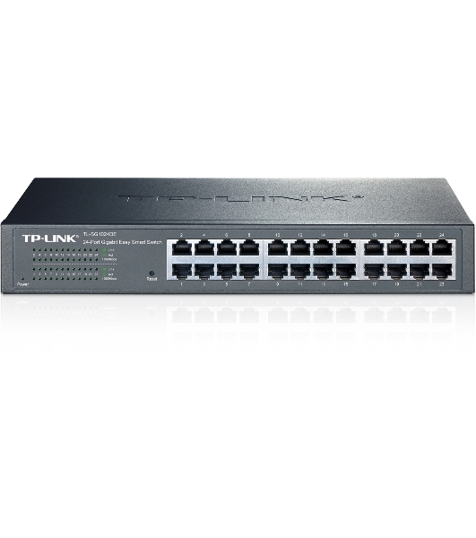 Коммутатор TP-Link SMB TL-SG1024DE 24-Port Gigabit Easy Smart Switch, 24 10/100/1000Mbps RJ45 ports, MTU/Port/Tag-based VLAN, QoS, IGMP Snooping