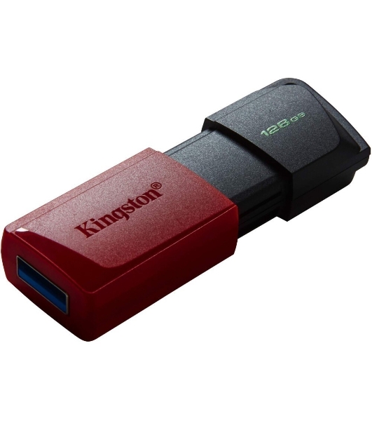 Флешка USB Kingston DataTraveler Exodia M (DTXM/128Gb), 128Gb, USB 3.2 Gen 1, R/W 150/60, черный/красный