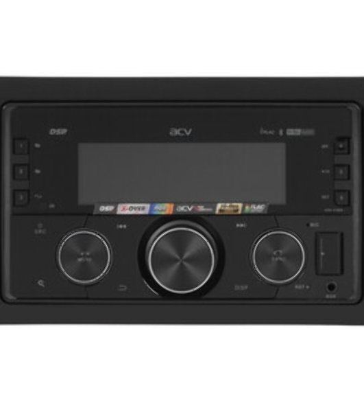 Автомагнитола ACV ADX-211BM, 2 DIN, Bluetooth, USB Type-A, AUX, пульт ДУ