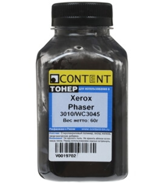 Тонер Content - для Xerox Phaser 3010/WC 3045, 60 г, банка