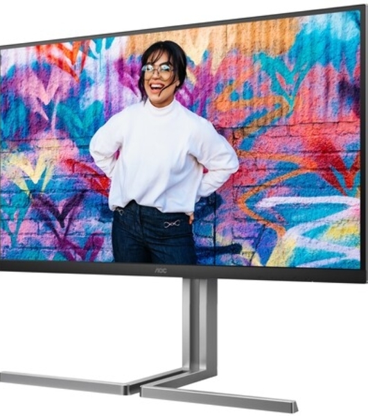 Монитор 31.5' AOC U32U3CV IPS 3840x2160, 60 Гц, 4 мс, 16:9, 400 кд/м², 2xHDMI 2.0, DP 1.4, USB-C, 3.5 Jack, USB Hub (4x USB 3.2), динамики (2x3 Вт), HDR10, Adaptive-Sync, черный
