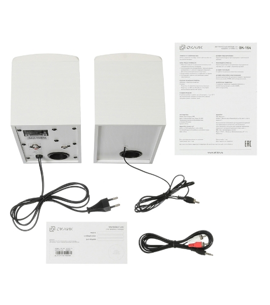 Акустическая система Oklick OK-164 2.0 белый 30Вт
