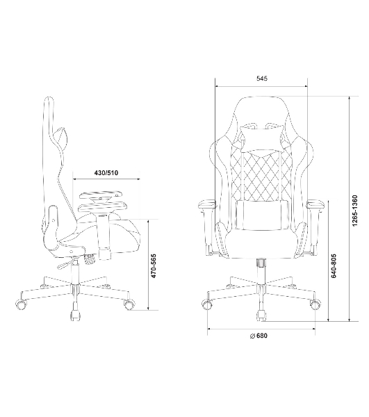 Кресло игровое Бюрократ VIKING 7 KNIGHT BR FABRIC коричневый текстиль/эко.кожа крестовина металл/пластик