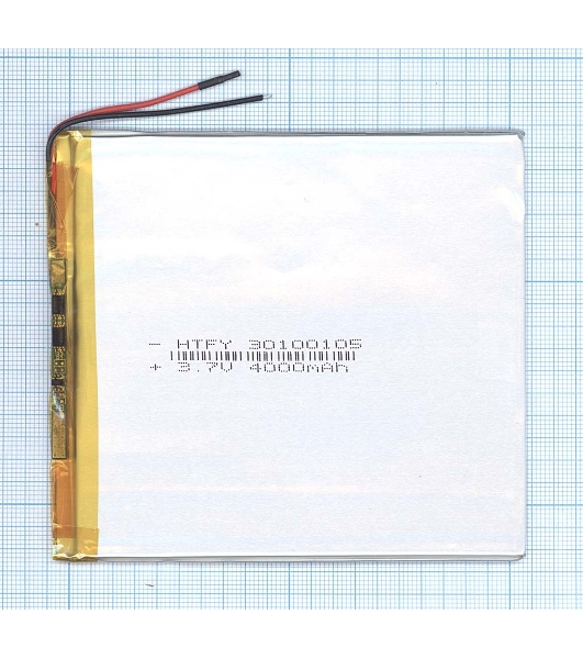Аккумулятор Li-Pol (батарея) 3x100x105мм 2pin 3.7V/4000mAh