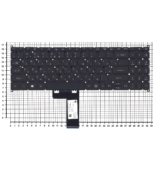 Клавиатура для ноутбука Acer Swift 3 SF315-51 черная с подсветкой