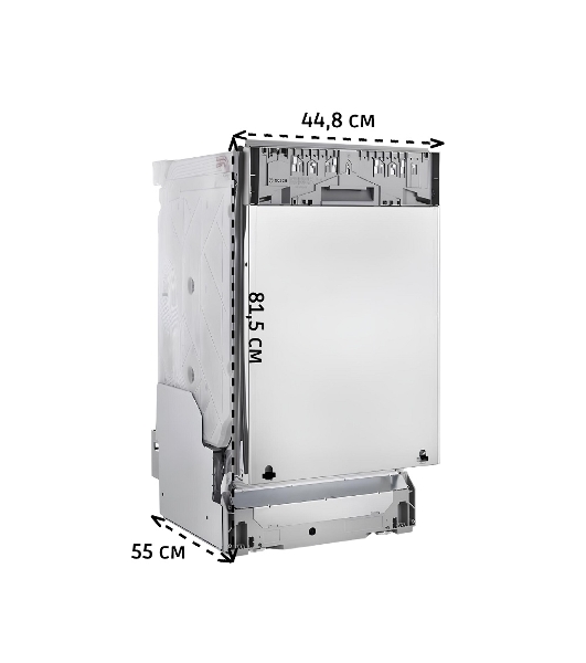 Встраиваемая посудомоечная машина Bosch SPV4EMX10E, серебристый, 44.8 см, 10 компл., 44 дБ, класс C
