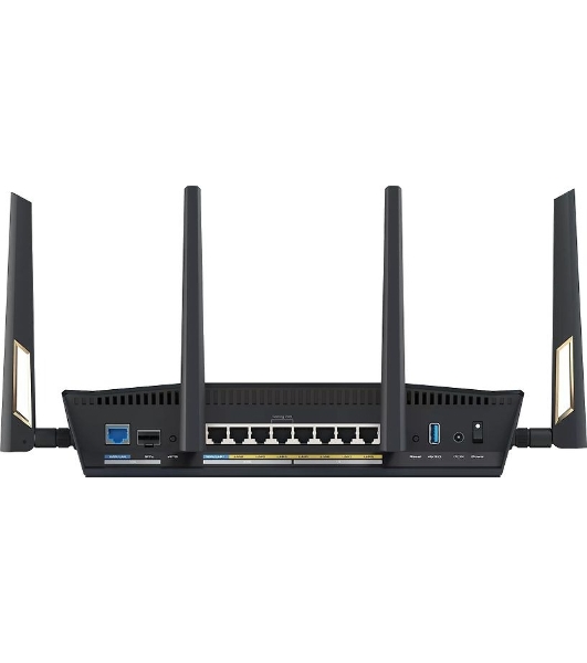 Маршрутизатор ASUS RT-BE88U, черный/желтый, 90IG08V0-MO3N0V