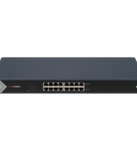 Коммутатор Hikvision DS-3E0516-E(C), 16×1 Гбит/с, неуправляемый
