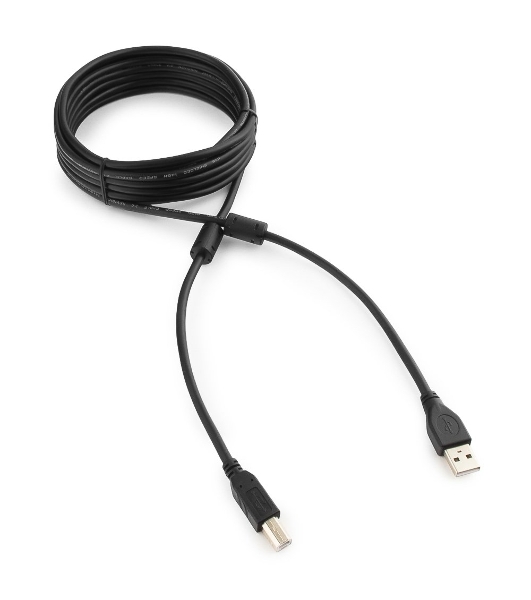 Кабель Gembird/Cablexpert USB 2.0 Pro, AM/BM, 4.5м, экран,2феррит.кольца, черный, пакет