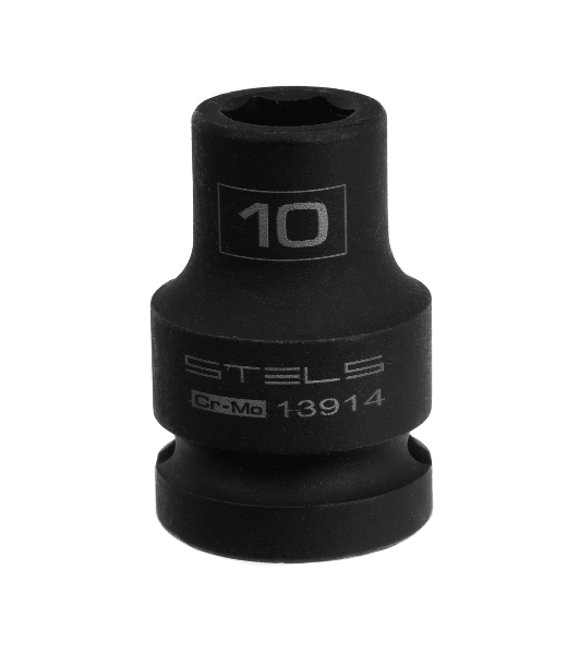Головка ударная шестигранная Stels 10 мм, 1/2', CrMo