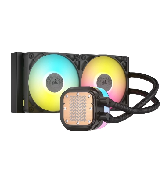 Система жидкостного охлаждения Corsair iCUE LINK TITAN 240 RX RGb (240мм, черный, RGb/ Fans: 2x120мм, 73.5CFM, 36dBA, 2100RPM/ S: 1851, 1700, AM5, AM4)