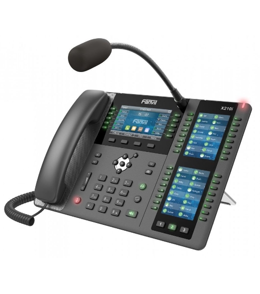 Телефон IP Fanvil X210i IP телефон 20 линий, внешний микрофон, цветной экран 4.3'; + два доп. цветных экрана 3.5';, HD, Opus, 10/100/1000 Мбит/с, USB, Bluetooth, PoE