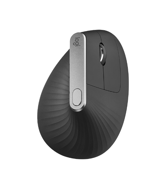 Мышь беспроводная/проводная Logitech MX Vertical графитовый, 4000 dpi, радиоканал, Bluetooth, USB, кнопки - 6
