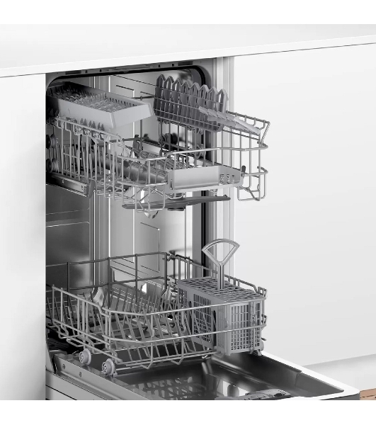 Встраиваемая посудомоечная машина Bosch SPV4HMX10E, серебристый, 44.8 см, 10 компл., 44 дБ, класс A++