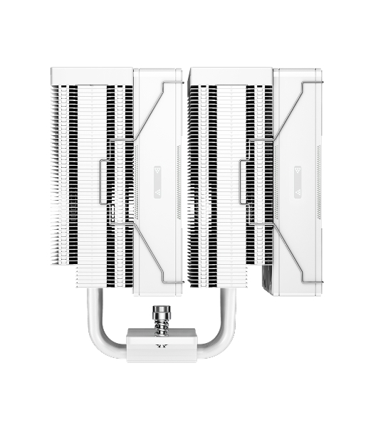Кулер для процессора PCCooler RZ620 WH (260W, 4-pin PWM, 158мм, Al/Cu, 6x6мм, 2x120мм, 86.73CFM, 32dBA, 1800RPM, S: 1851/1700/1200/115X, AM5/AM4, белый)