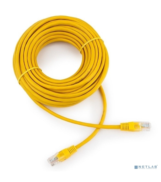Патч-корд медный UTP Cablexpert PP10-15M/Y cat.5e, 15м, литой, многожильный, желтый