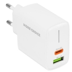 Сетевое зарядное устройство MORE CHOICE NC61a белый - 1USB+1USB-C 3.0A PD 20W+QC3.0 быстрая зарядка для Type-C, фото5