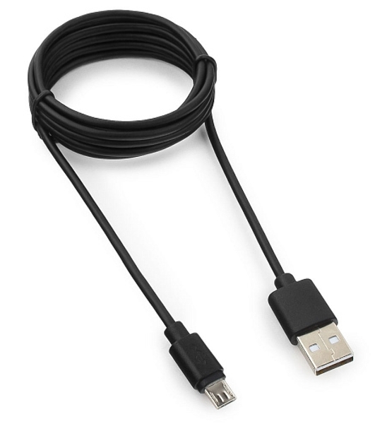 Кабель USB 2.0 Pro Гарнизон GCC-mUSB2-AMBM-1.8M, AM/microBM 5P, 1.8м, черный, пакет