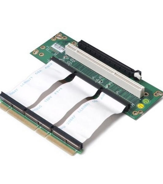 Raiser card Riser card, 2U, 2-Slot, PCI-e 16x 1slot & 64bit PCI-X,Cable Link 100мм(80H09323201B0)