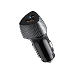 Автомобильное зарядное устройство с двумя портами Rexant (USB-A QC 3.0 + USB-C PD) со световой индикацией, 51Вт, черное, фото 1